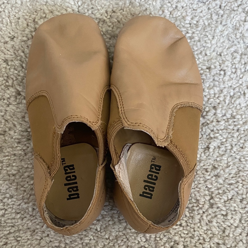 Balera Tan Leather Slip-On Dance Shoes